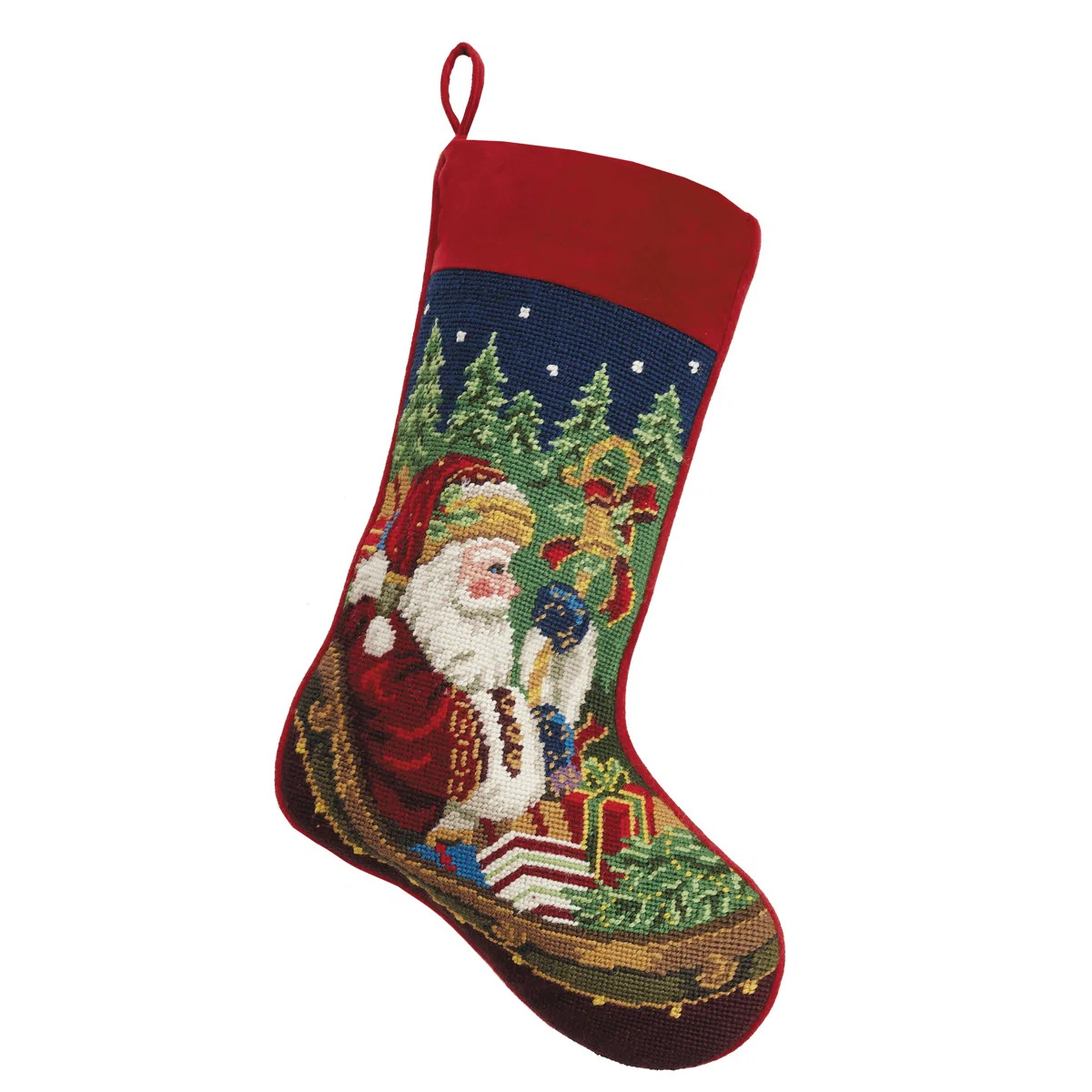 Santa Sleigh Stocking | Wayfair North America