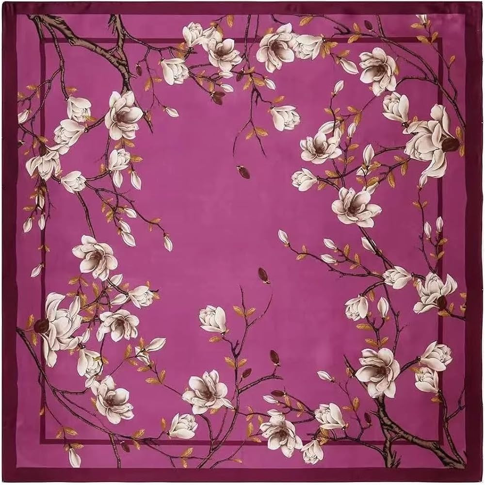 Julunar Silk Like Head Scarf, Satin Large Hair Scarves, 35" Square Silk Hair Wrap | Amazon (US)