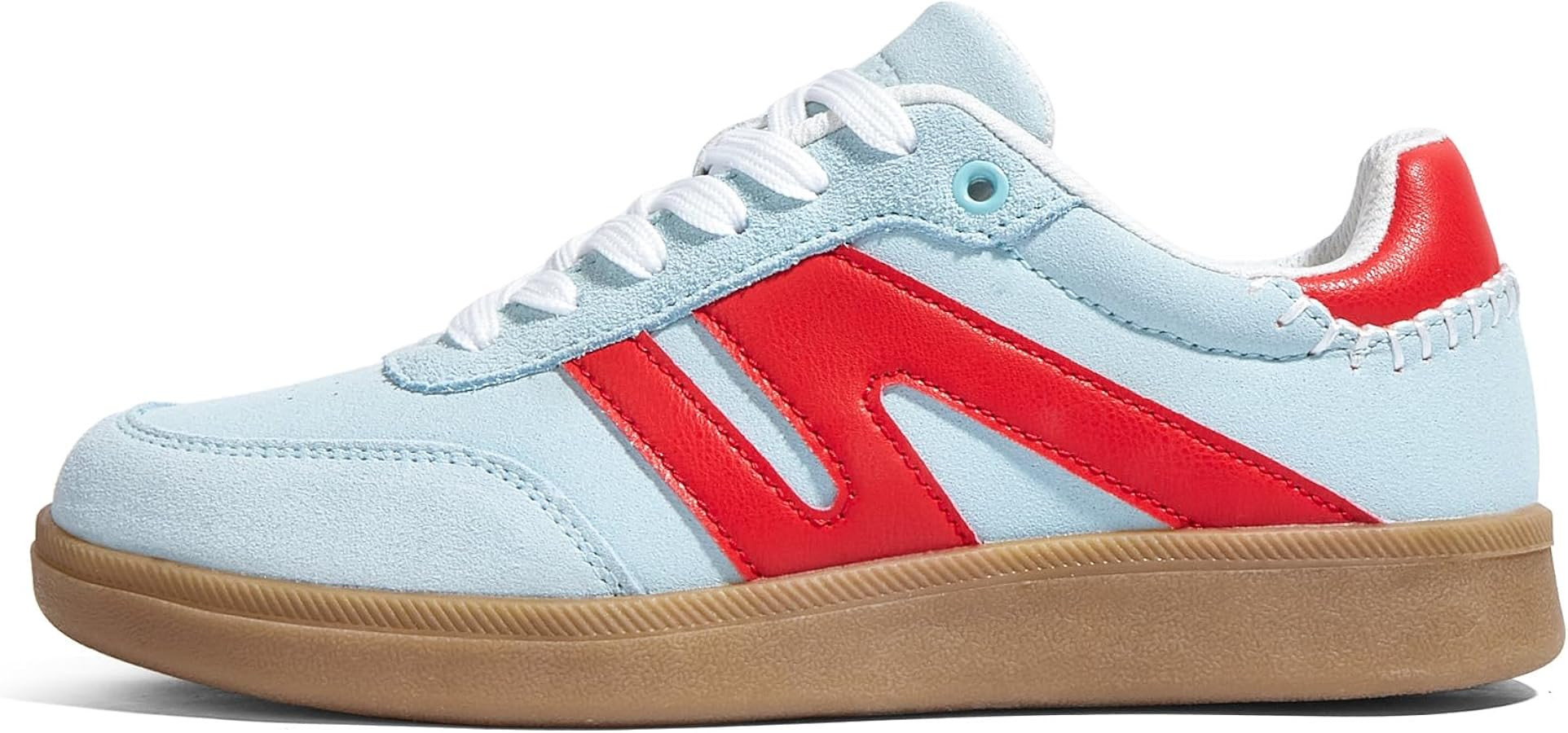 LUCKY STEP Women Classic Retro Gum Sole Fashion Sneakers Casual Tennis Skate Shoe Genuine Leather... | Amazon (US)