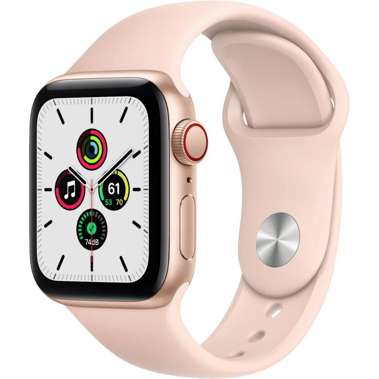 Apple Watch Series 6 GPS + Cellular, 40mm Gold Aluminum Case with Pink Sand Sport Band - Regular ... | Walmart (US)