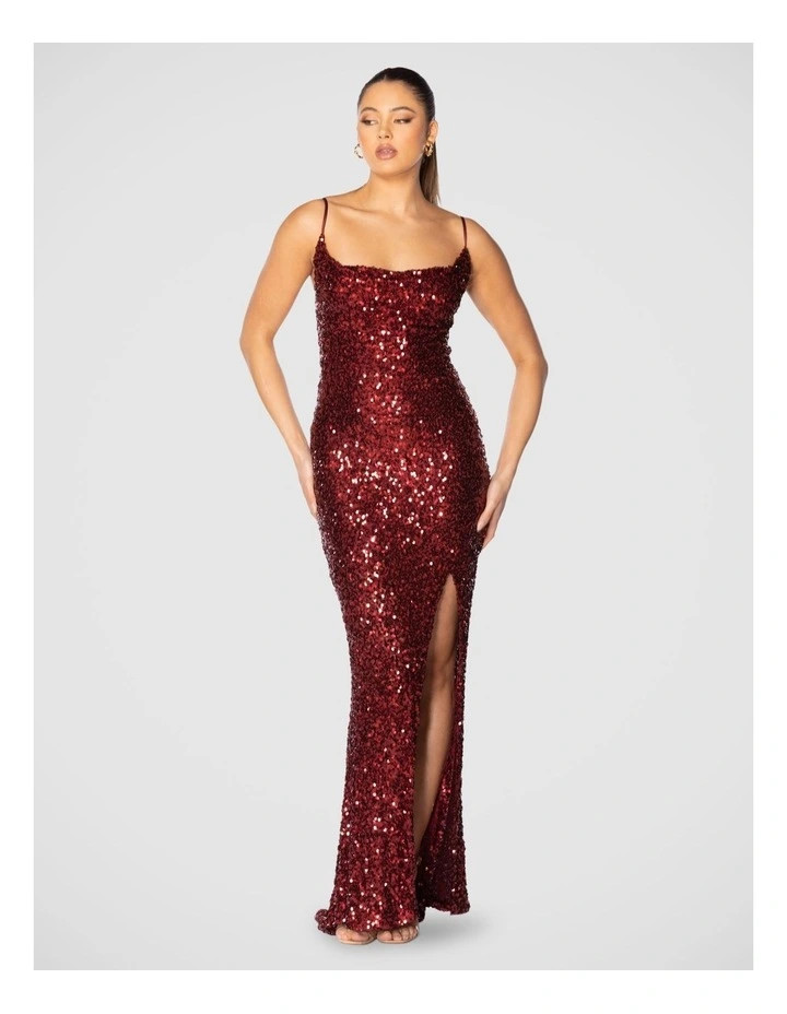 Ida Maxi Gown in Burgundy | Myer