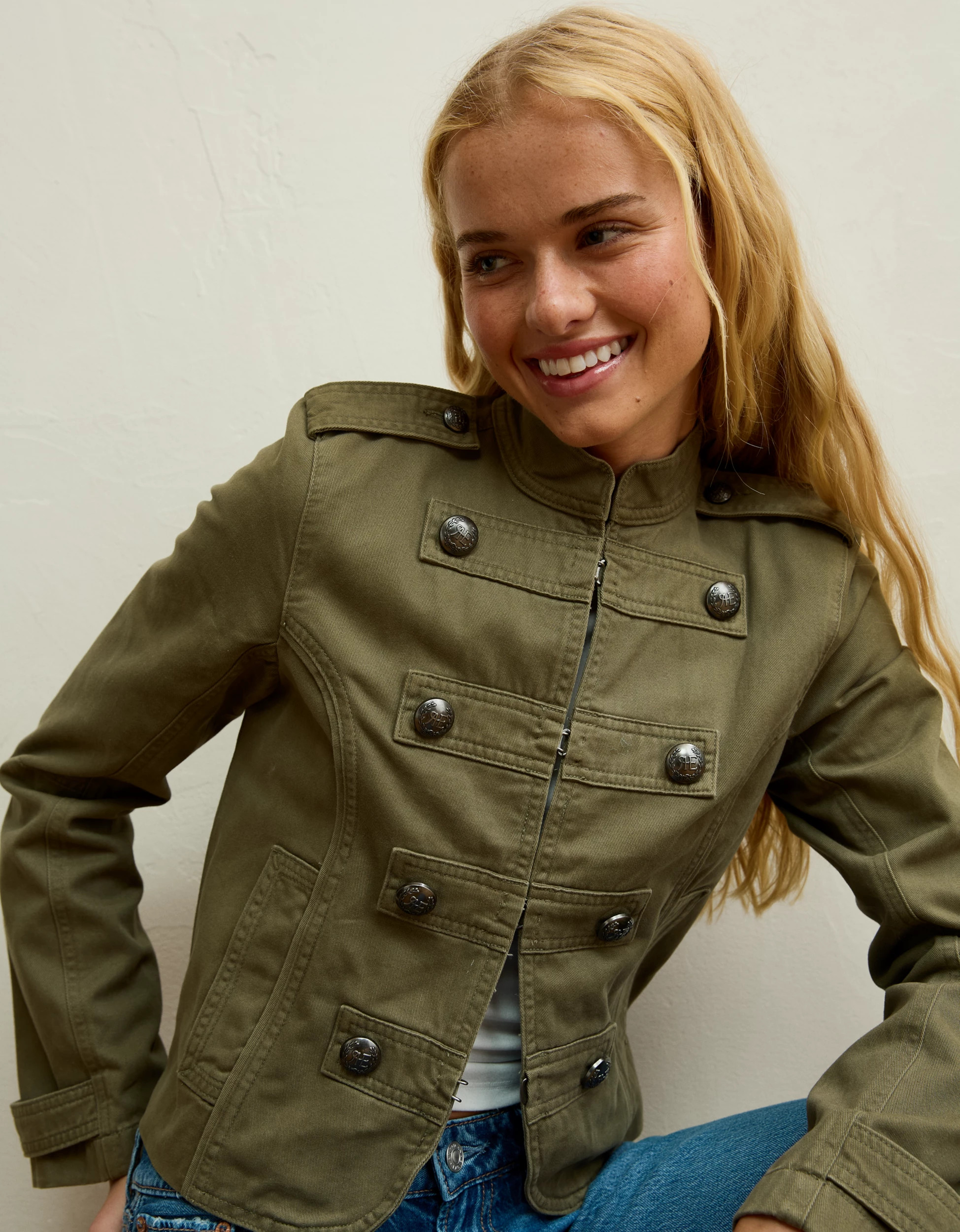 AE Shrunken Military Jacket | American Eagle Outfitters (US & CA)
