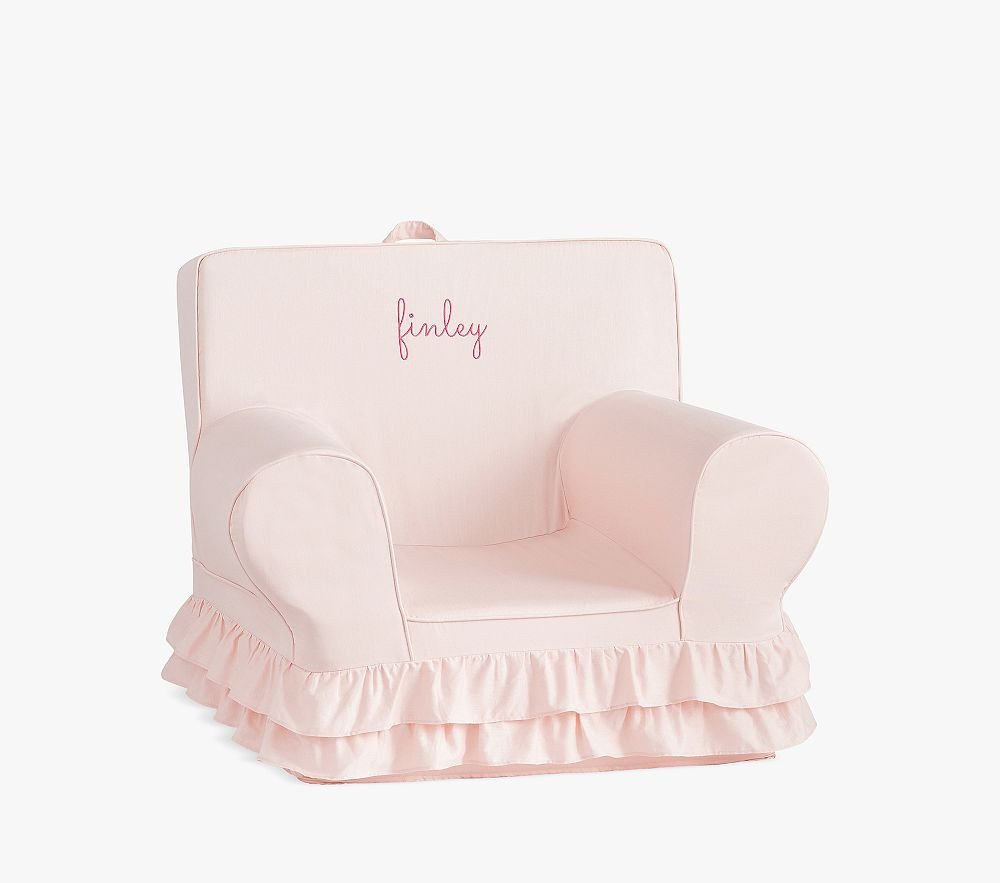 Anywhere Chair®, Dusty Blush Ruffle | Pottery Barn Kids