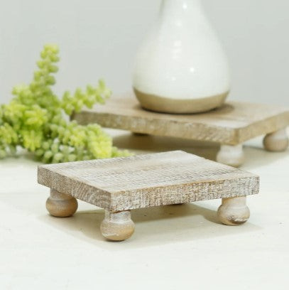 6"L Rustic Wash Wooden Riser | The Nested Fig