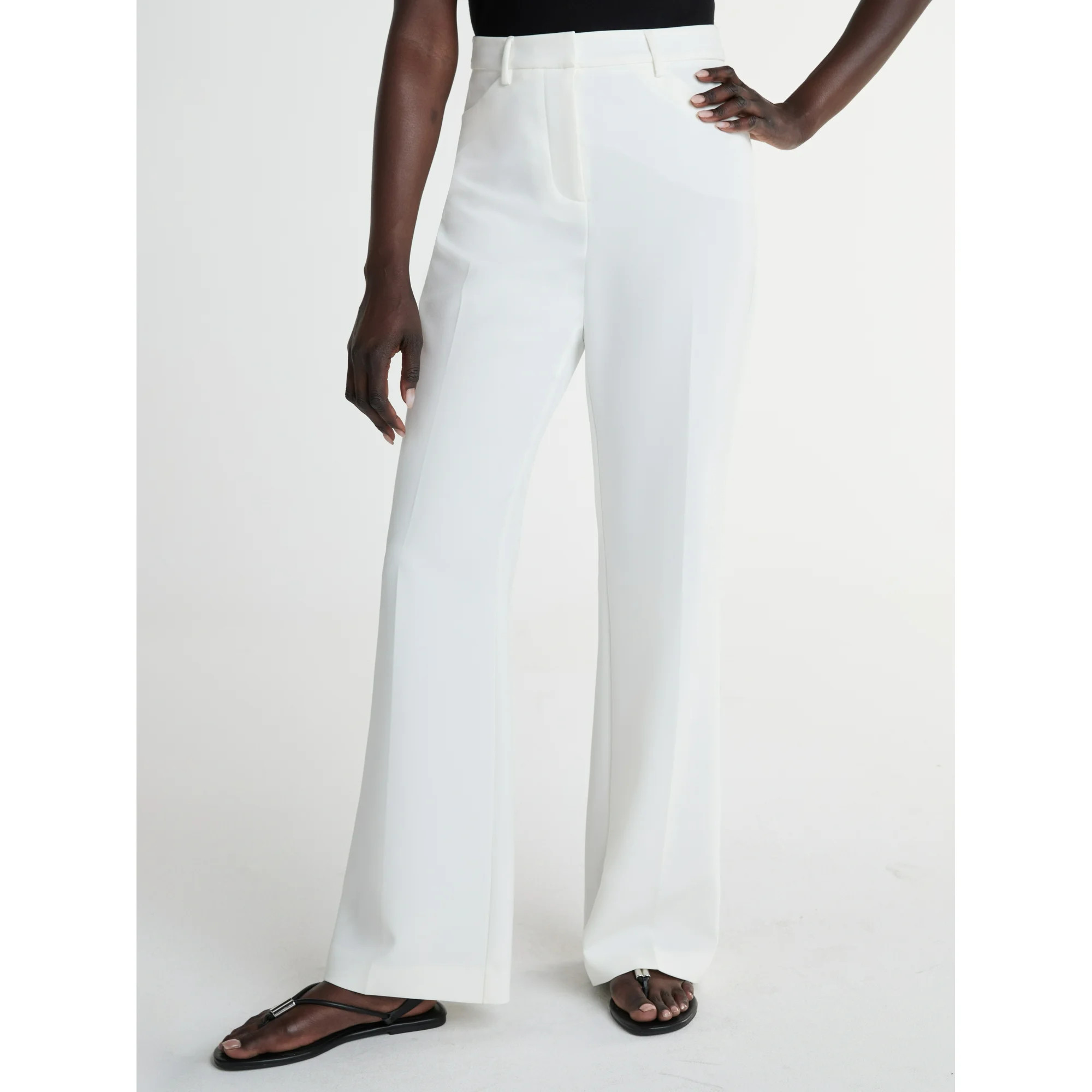 Scoop Women's and Women’s Plus Ultimate Crepe High Rise Bootcut Suit Pants, 32" Inseam, Sizes 0... | Walmart (US)