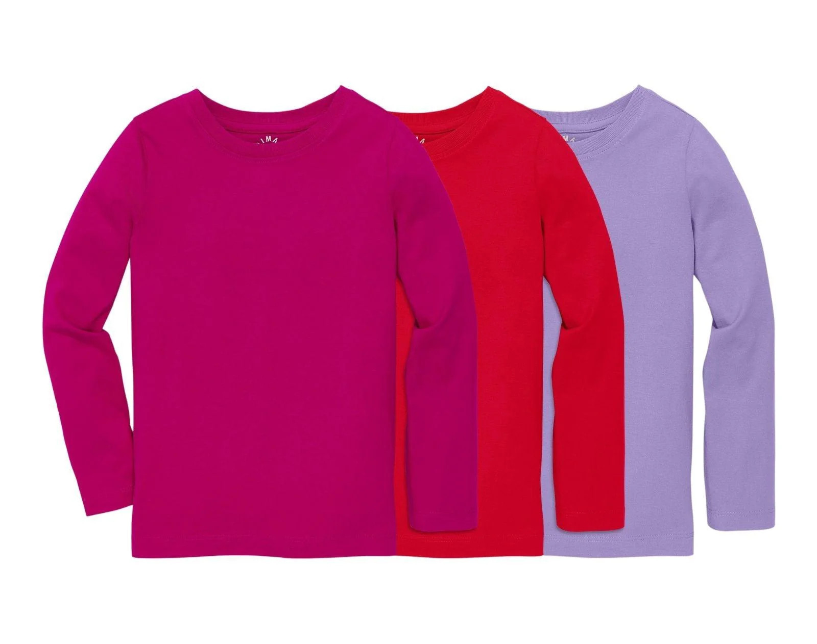 Long Sleeve Slim Tee - 3 Pack - Raspberry mix / 4 | Ten Little