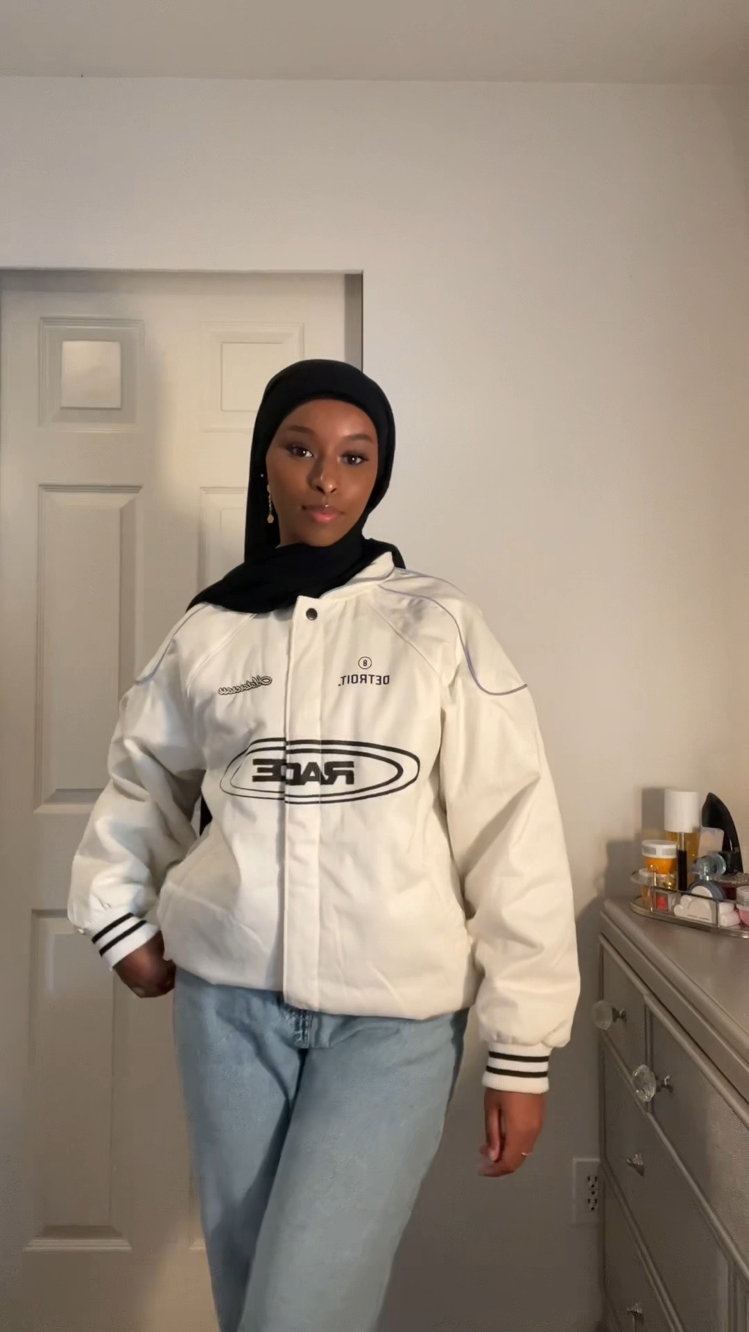 styling racer jacket 

hijab outfit inspo 

#LTKstyletip #LTKsalealert #LTKbeauty