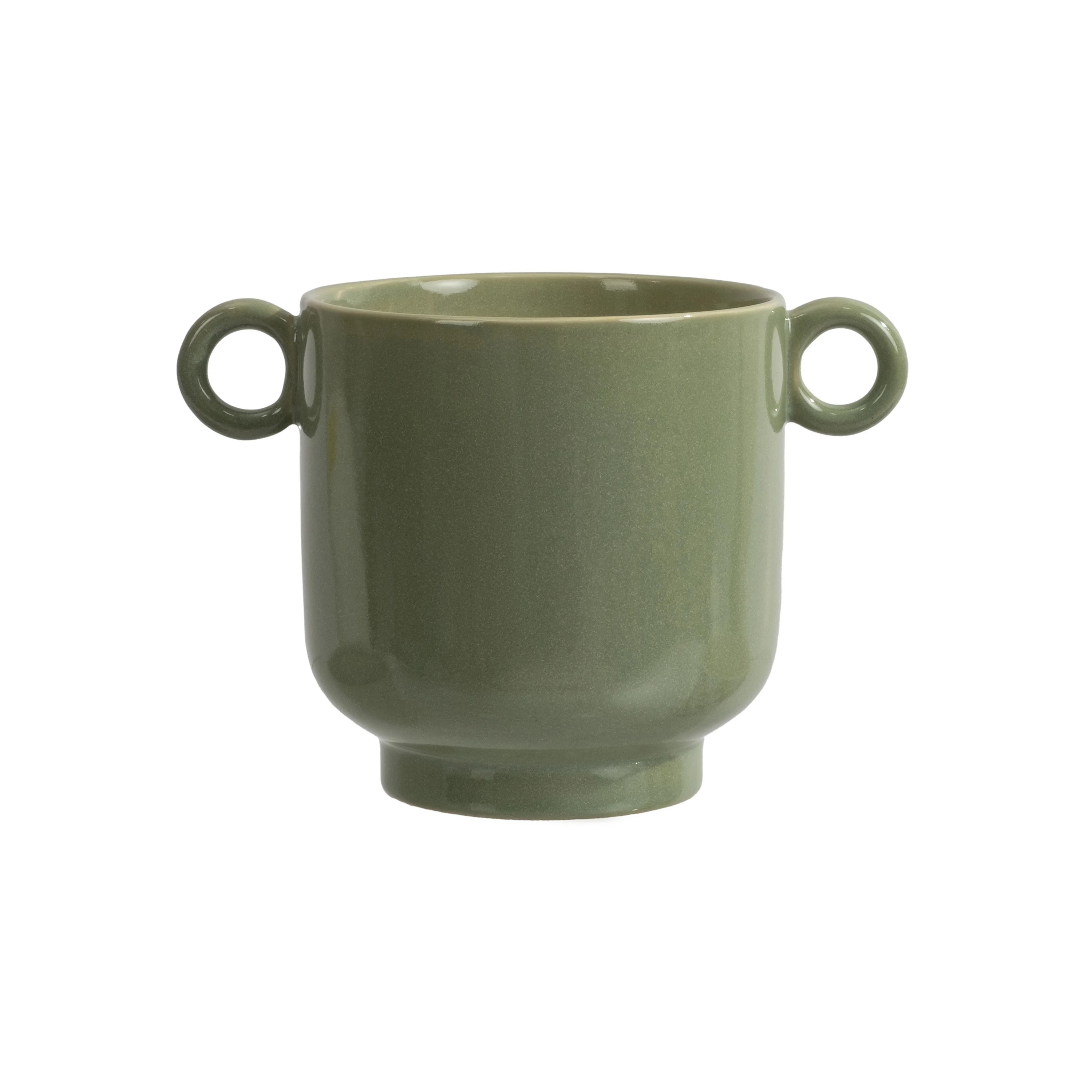 Beautiful 6" Soft Teal Handled Ceramic Planter by Drew Barrymore | Walmart (US)