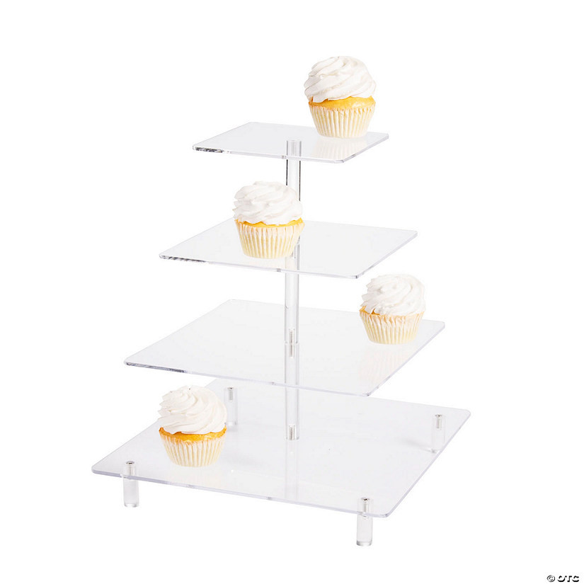 Clear Tiered Cupcake Stand | Oriental Trading Company