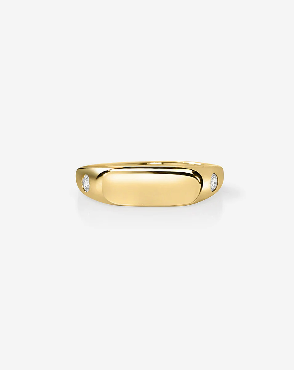 Duo Diamond Signet Ring | Ring Concierge