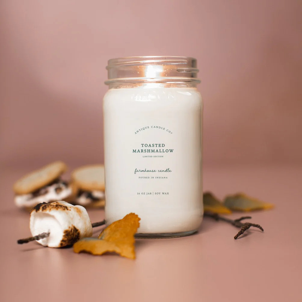 Toasted Marshmallow 16 oz candle - Antique Candle Co.®️ | Antique Candle Co.