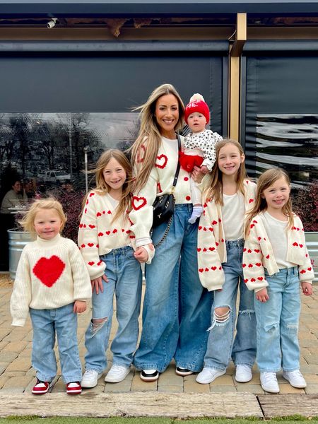 Mommy me valentines outfits! Mine is sold out but found some similar ones! Hearts cardigan 

#LTKfamily #LTKSeasonal #LTKkids