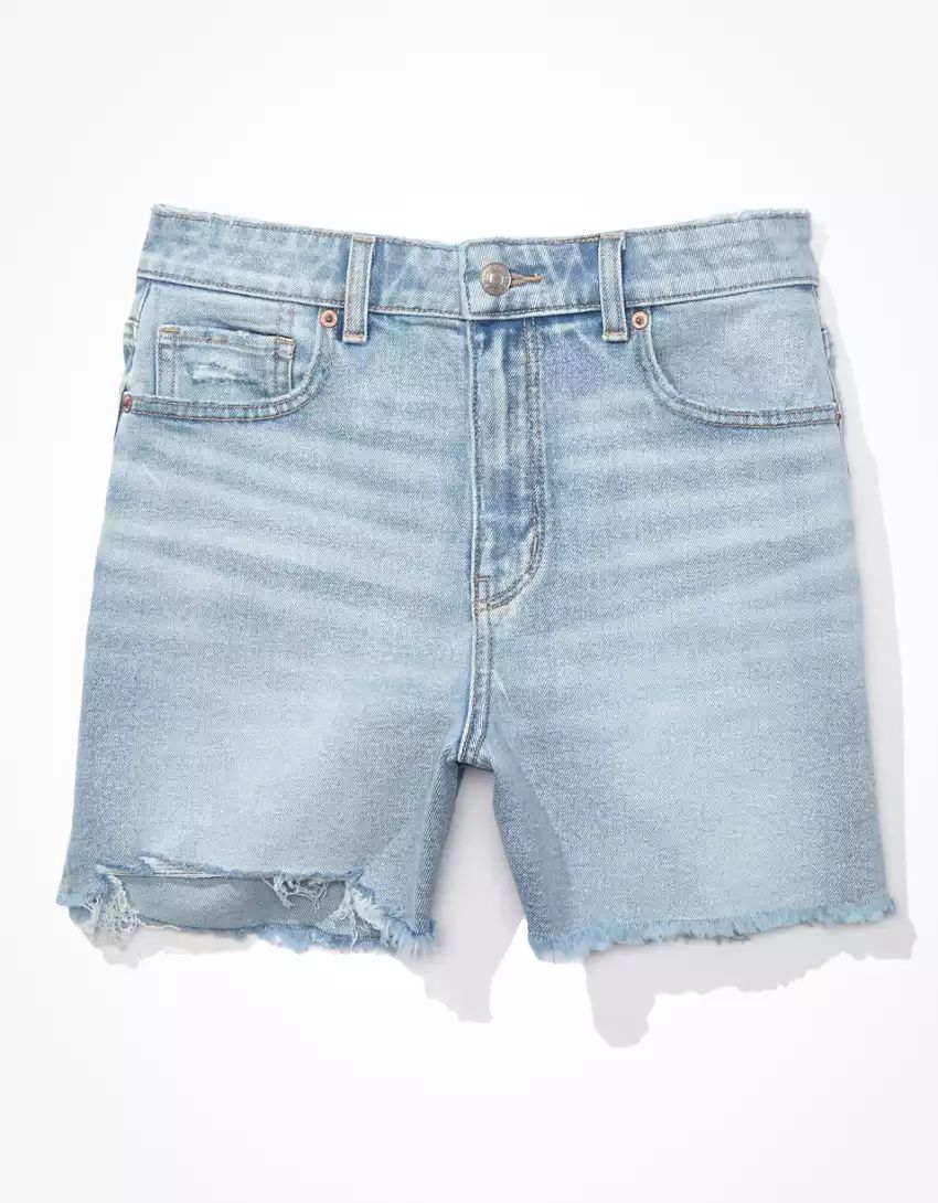 AE Stretch Denim Highest Waist Baggy Short | American Eagle Outfitters (US & CA)