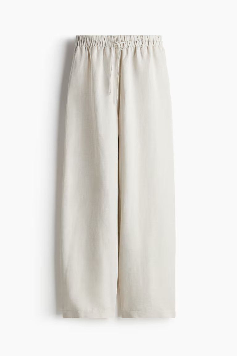 Linen-blend trousers | H&M (UK, MY, IN, SG, PH, TW, HK)