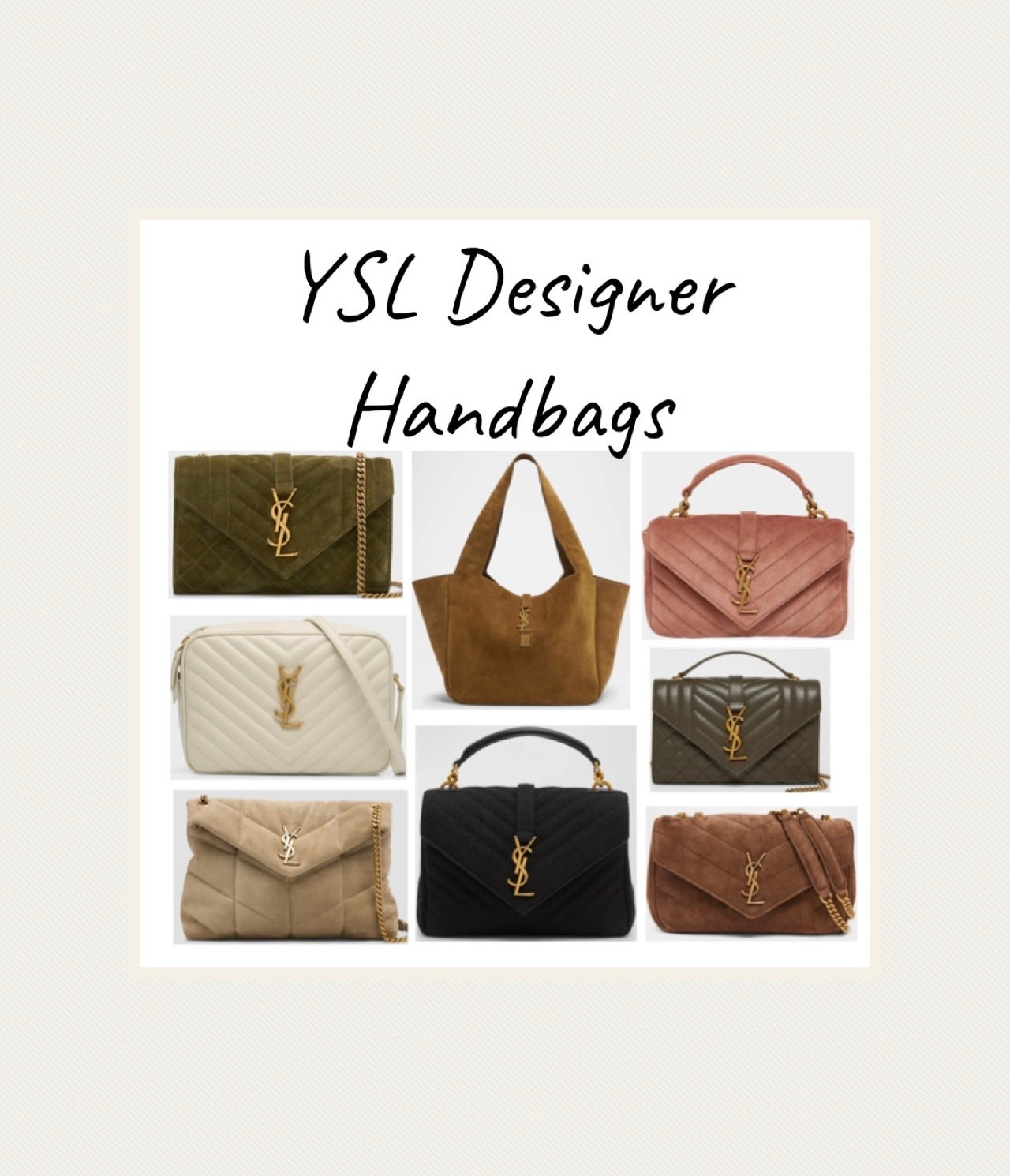 Gorgeous YSL designer bags 

#LTKHoliday #LTKGiftGuide