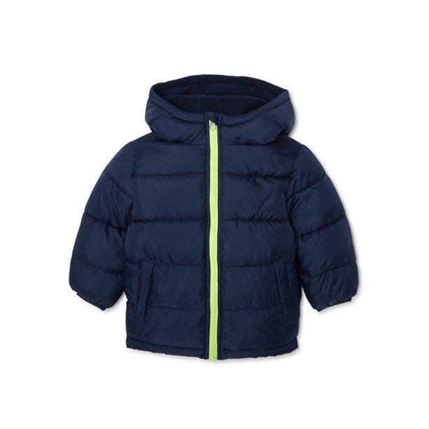 Wonder Nation Baby and Toddler Boys Bubble Jacket | Walmart (US)