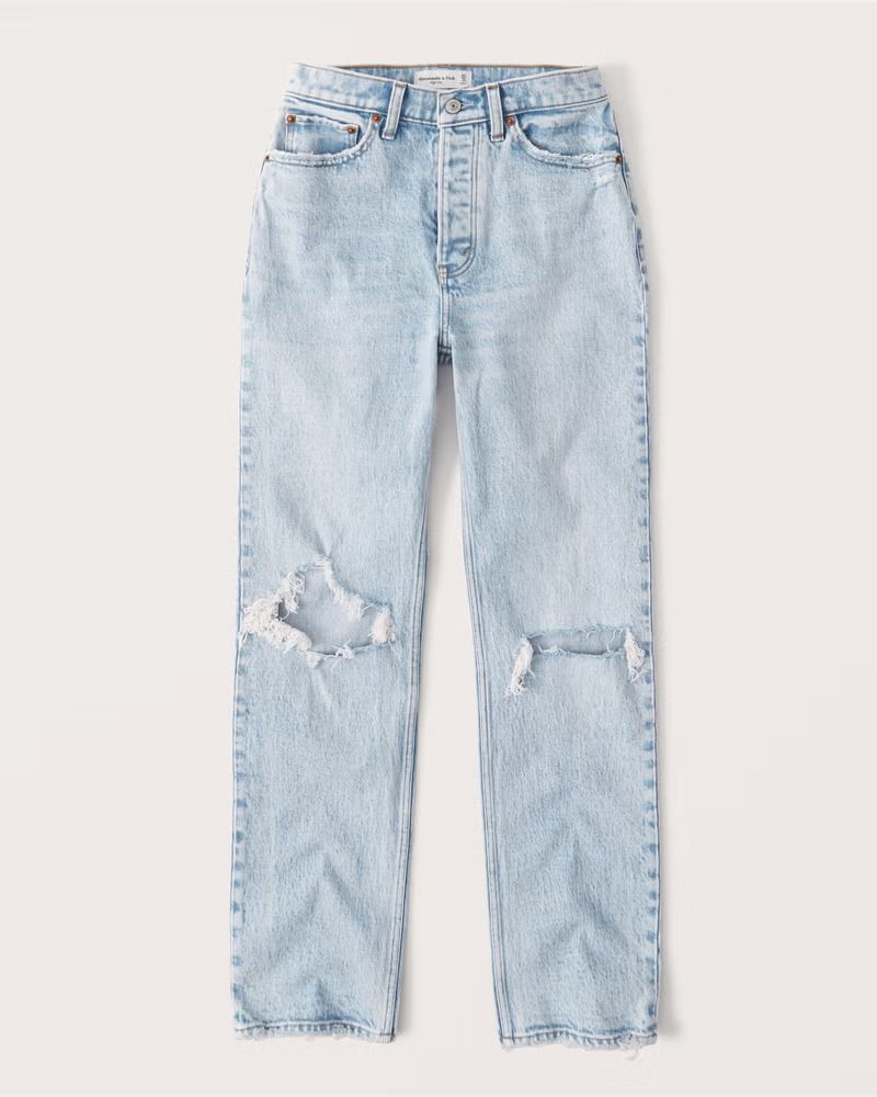 Curve Love High Rise Dad Jeans | Abercrombie & Fitch (US)