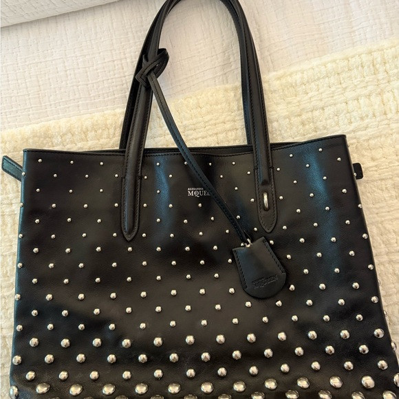 Alexander McQueen Black Studded Tote Bag | Poshmark