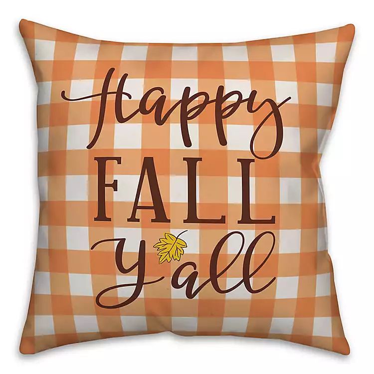 Happy Fall Y'all Double Sided Outdoor Pillow | Kirkland's Home