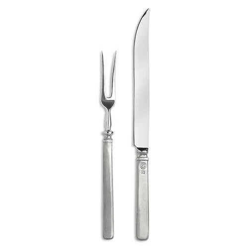 MATCH Modern Gabriella Pewter Carving Set | Kathy Kuo Home