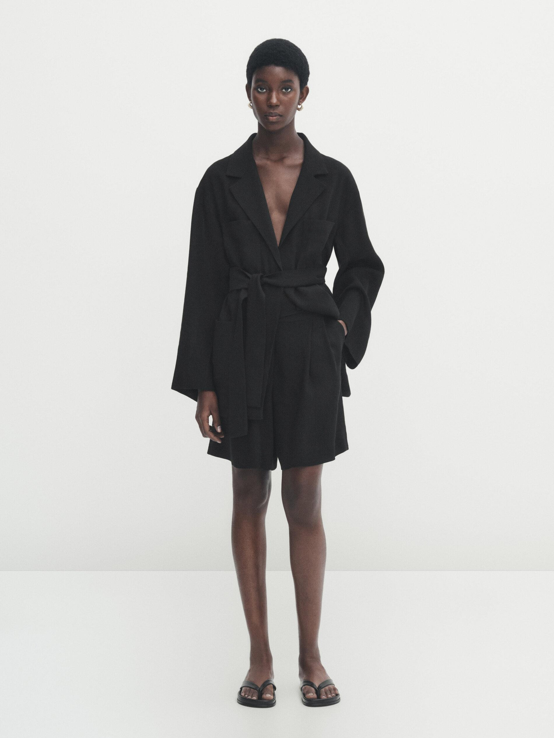 Long Bermuda shorts with darts | Massimo Dutti US