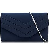 Milisente Evening Bag for Women, Suede Envelope Evening Purses Crossbody Shoulder Clutch Bag | Amazon (US)