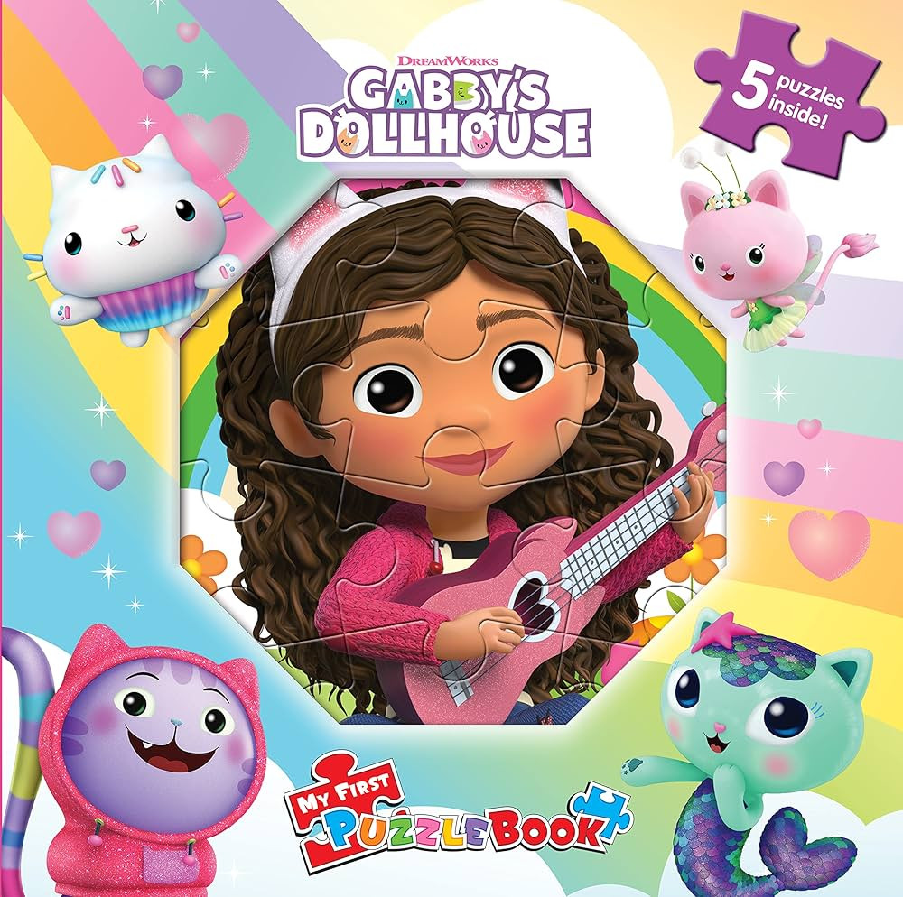 Gabby's Dollhouse My First Puzzle Book - Jigsaw Puzzles for kids, 10-page board book, 5 puzzles t... | Amazon (US)