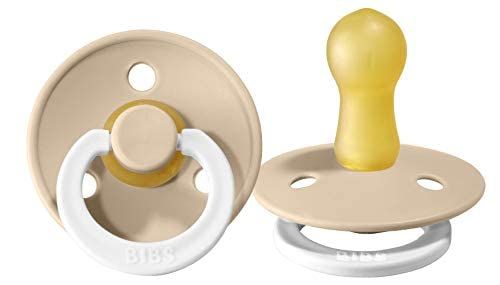 BIBS Pacifiers | Natural Rubber Baby Pacifier | Set of 2 BPA-Free Soothers | Made in Denmark | Va... | Amazon (US)