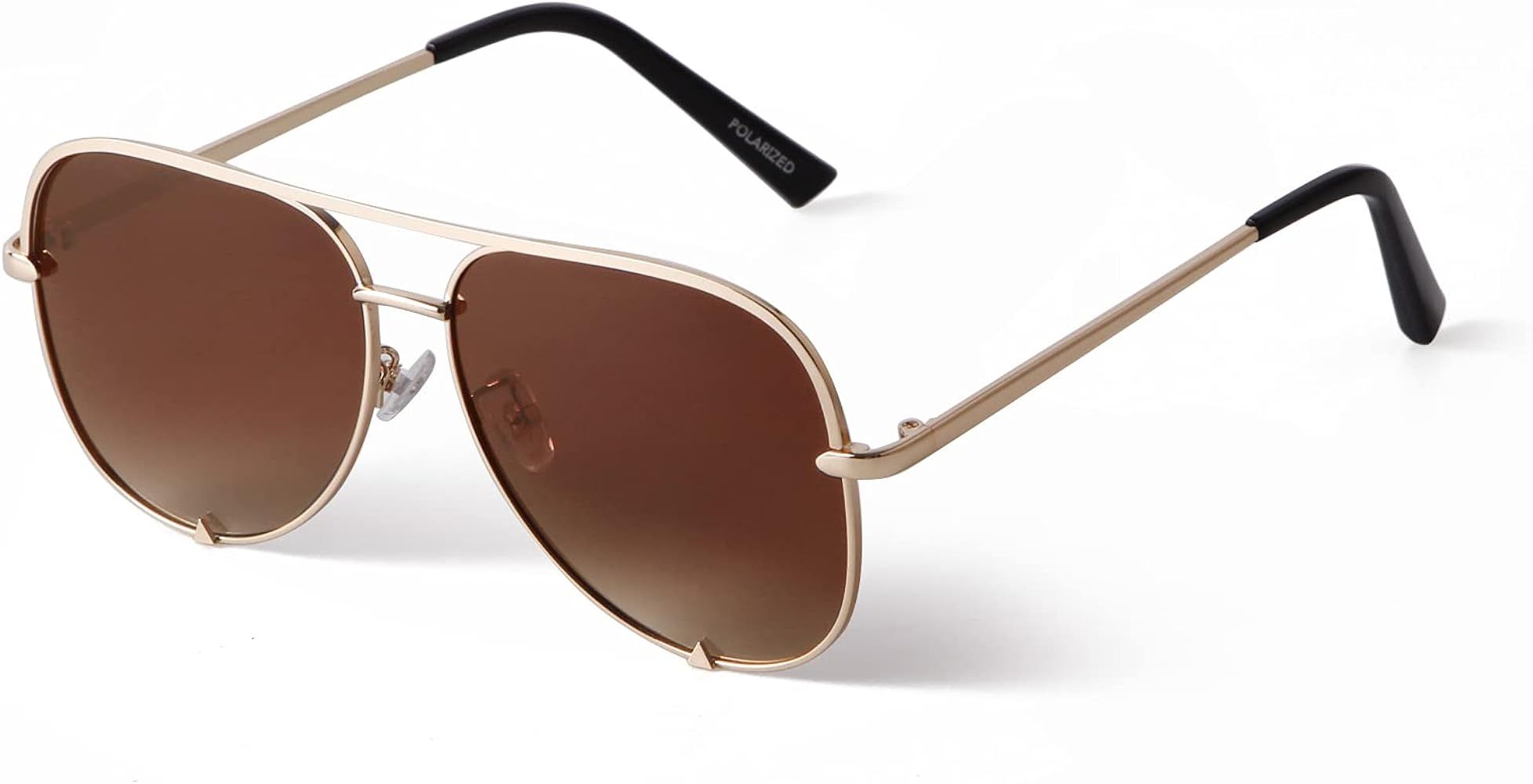 SORVINO Black Aviator Sunglasses for Women Classic Oversized Sun Glasses UV400 Protection | Amazon (US)