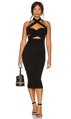 LNA Endless Ribbed Midi Dress in Black from Revolve.com | Revolve Clothing (Global)