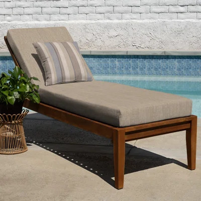 Outdoor Chaise Lounge Cushion – Weather-Resistant, Reversible, Plush Comfort - Basics by Wayfair™ | Wayfair North America