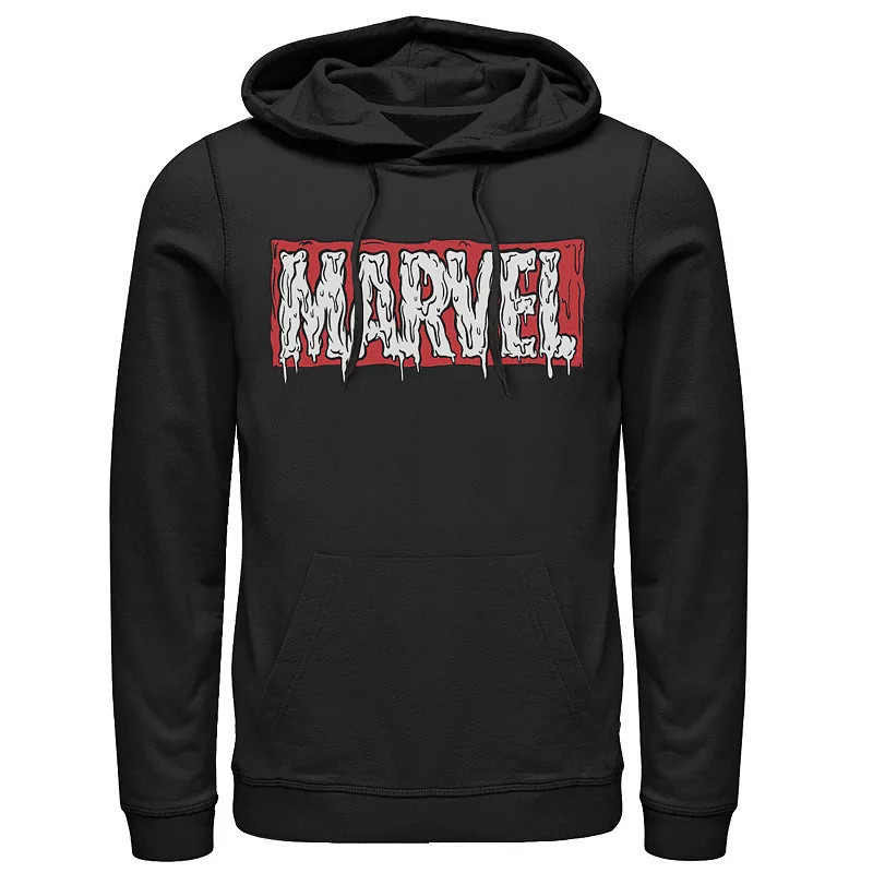 Men's Marvel Melting Drip Logo Hoodie, Size: XXL, Black | Kohl's