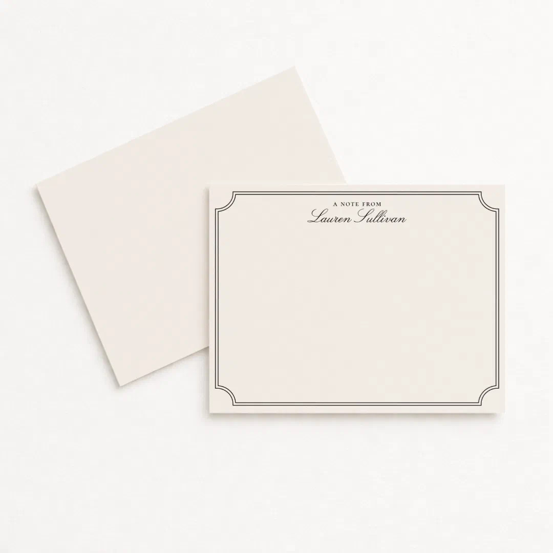 Elegant Frame Ivory Clipped frame Corners Note Car Save The Date | Zazzle | Zazzle