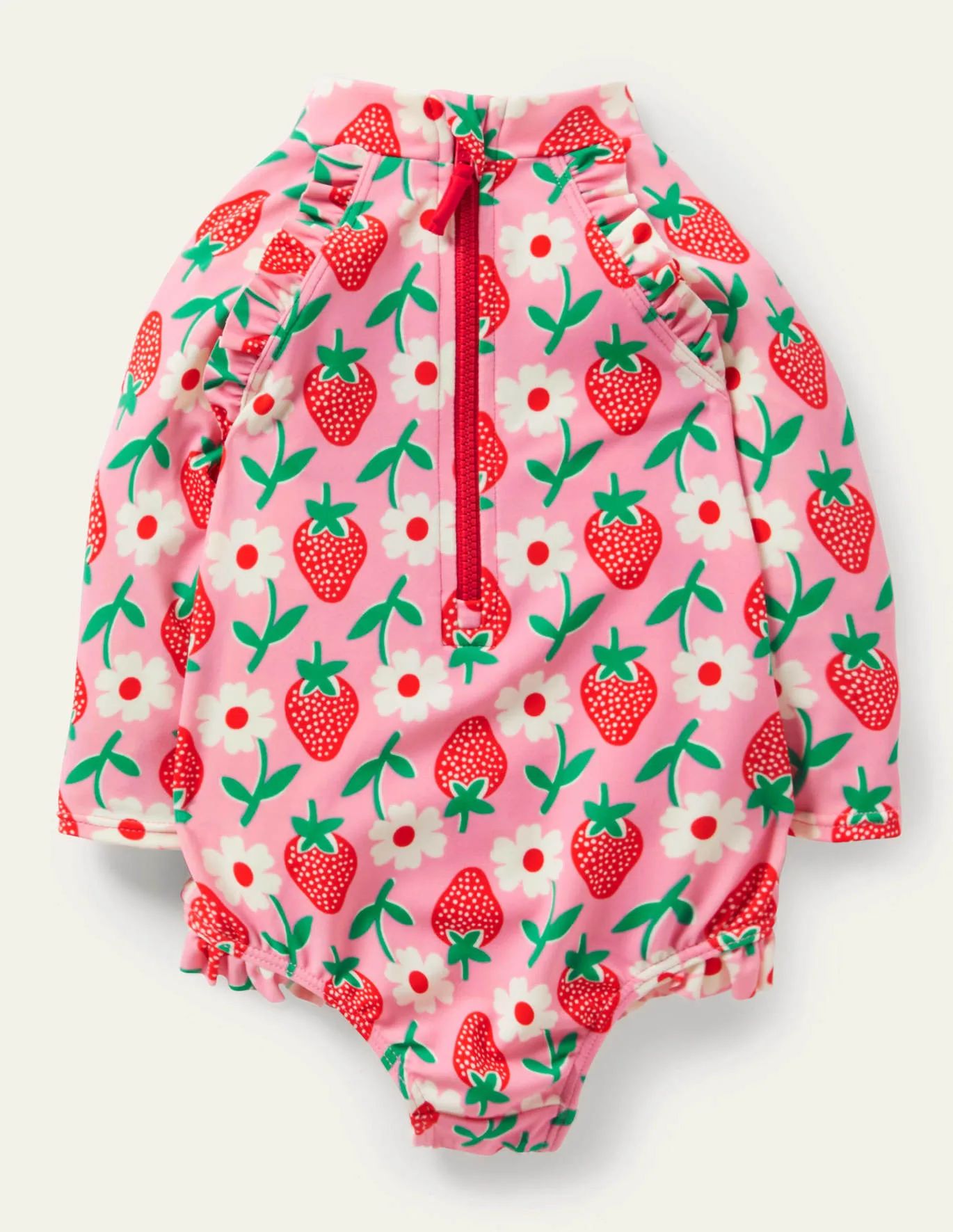Long Sleeve Frilly Swimsuit | Boden (US)