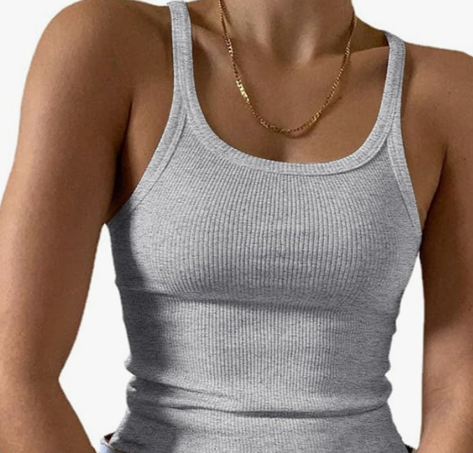 Artfish Women's Sleeveless Tank Top Form Fitting Scoop Neck Ribbed Knit Basic Cami Shirts 

 #LTKGiftGuide #LTKSeasonal #LTKActive