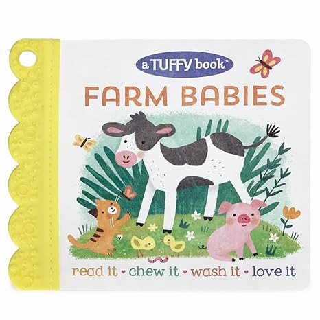 Tuffy Farm Babies Book - Washable, Chewable, Unrippable Pages With Hole For Stroller Or Toy Ring,... | Amazon (US)