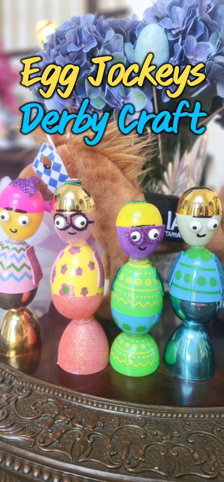 Egg Jockeys for the Kentucky Derby Don't toss those Easter eggs when you're done with the egg hunt. You can make Derby decorations with your kids! #livinglargeinlilly #Derby #kidcraft #derbydecoration

#LTKparties #LTKkids #LTKfamily