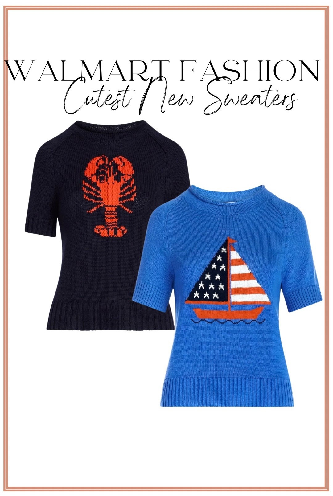 Walmart just dropped the CUTEST summer sweaters and I’m already obsessed 😍 These coastal-inspired knits are giving major boutique vibes but for a fraction of the price 👏

From the navy lobster to the Americana sailboat, these are the perfect lightweight sweaters to throw on with denim shorts, white jeans, or over your swimsuit for those breezy beach nights 🇺🇸⚓️🐚

The quality, the fit, the details… truly looks so much more expensive than they are and I have a feeling these will go FAST 🏃‍♀️💨

If you love that classic coastal, Nantucket-inspired style… you need these in your cart ASAP 🤍

#walmartfashion #walmartfinds #newarrivals #summerstyle #coastalstyle #preppystyle #affordablefashion #americanstyle #vacationoutfits #beachstyle #budgetfashion #lookforless #momstyle #everydaystyle #ltkstyle #ltkfashion

#LTKPetite #LTKootd #LTKTravel
