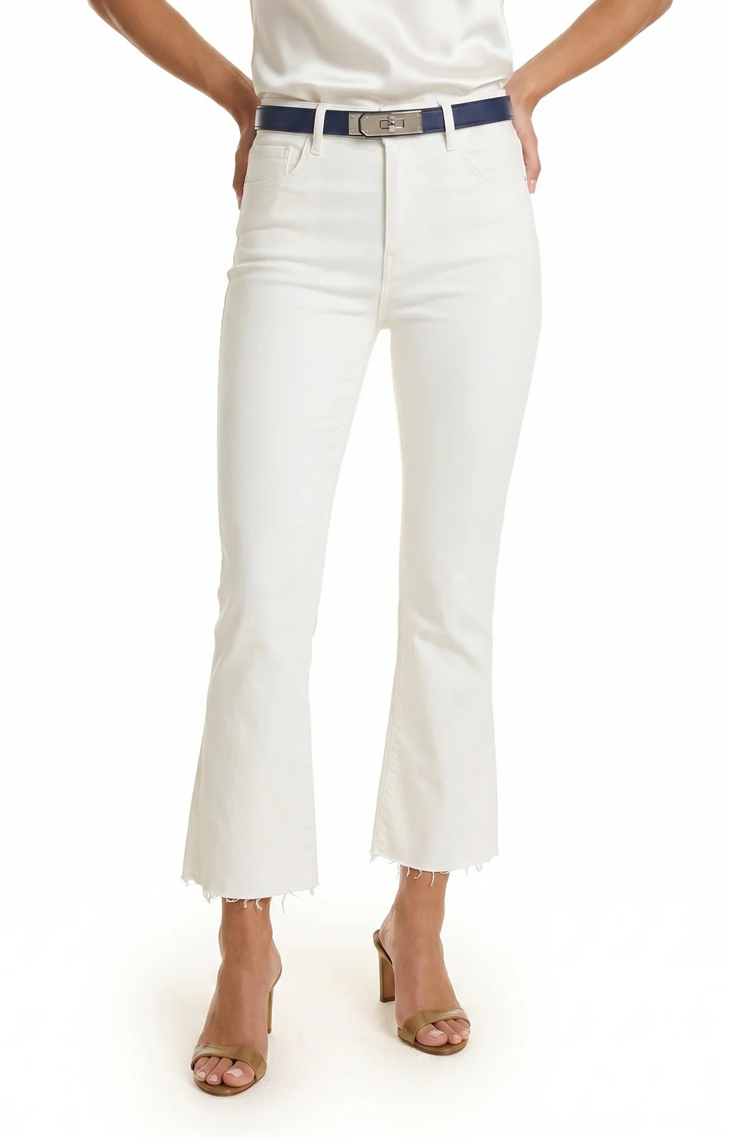 Nicolette Cropped Jean - White | The Noli Shop