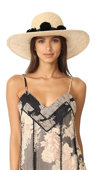 Kate Spade New York Sunhat with Pom-Poms | Shopbop