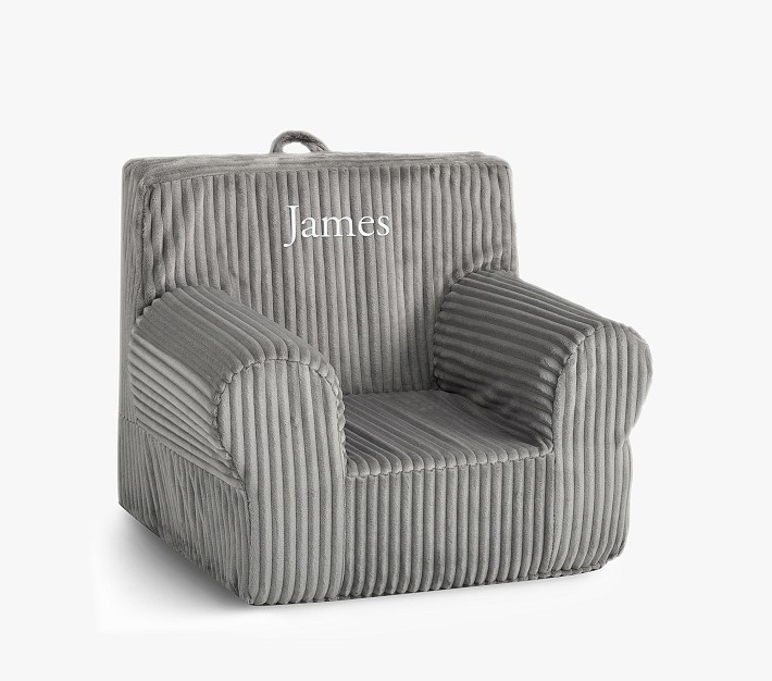 Kids Anywhere Chair®, Gray Ribbed Chamois | Pottery Barn Kids