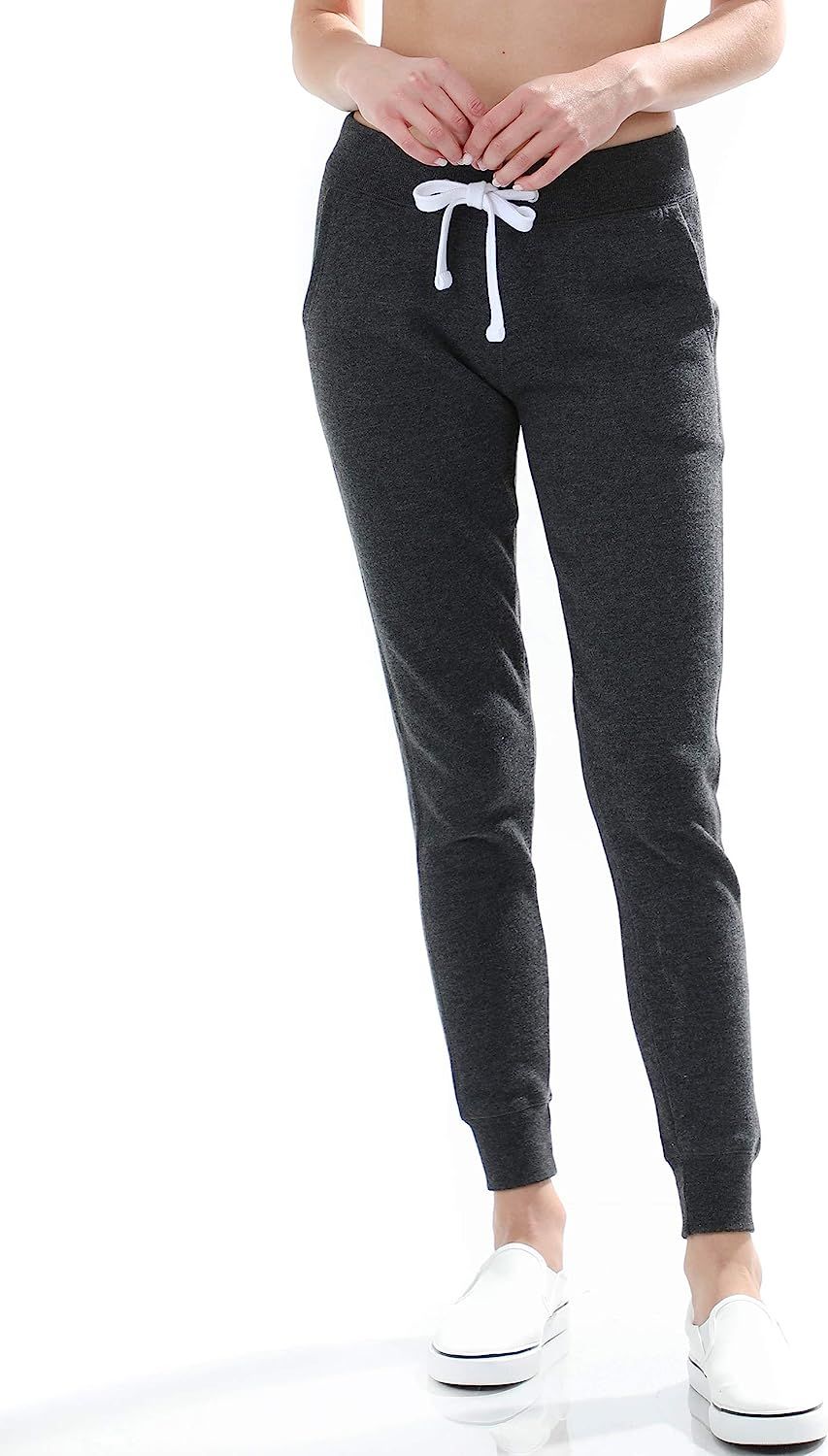 esstive Women's Ultra Soft Fleece Basic Midweight Casual Solid Jogger Pants | Amazon (US)
