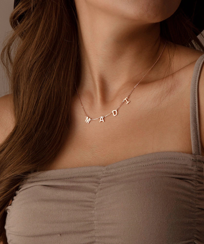 Letter Necklace • Personalized Name Necklace • Name Necklace • Gifts for Her •  Minimalis... | Etsy (US)