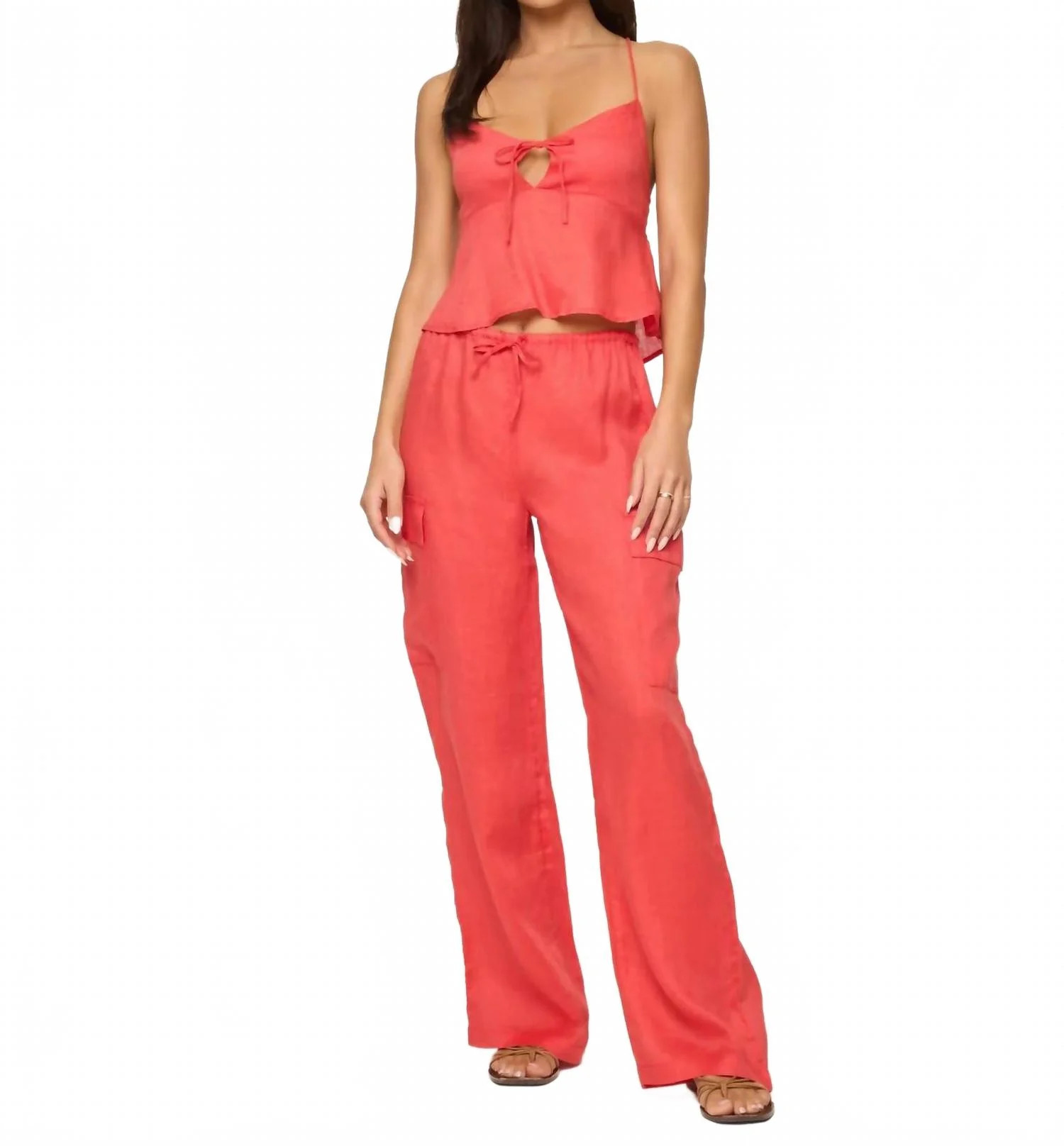 Sundown Cargo Pant In Grapefruit | Shop Simon