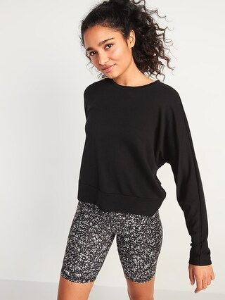 Lightweight Twist-Back French Terry Top for Women | Old Navy (US)