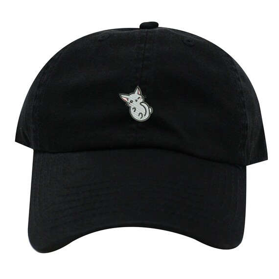 Ink Stitch Cat Cotton Baseball Unstructured Caps - 20 Colors | Etsy (US)