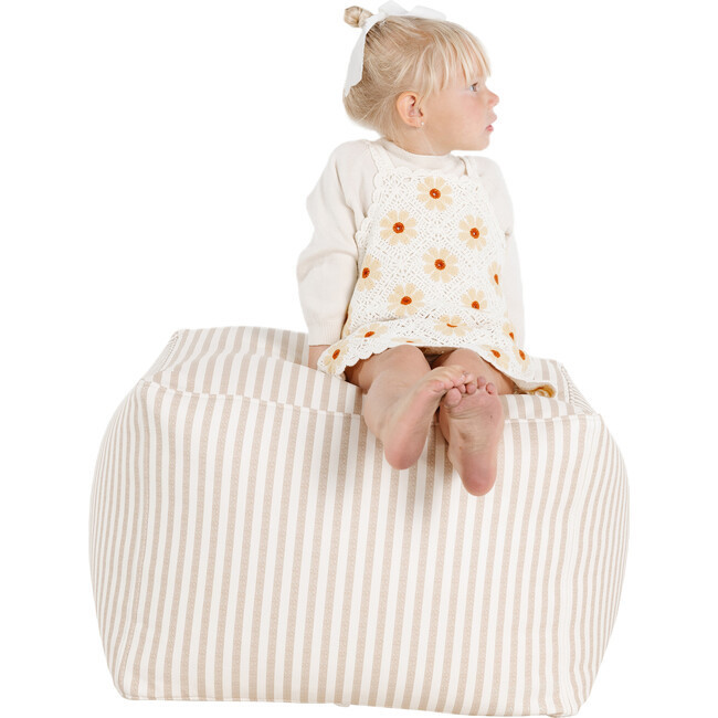 Gathre | Pouf Square, Café Stripe (Stripes) | Maisonette | Maisonette