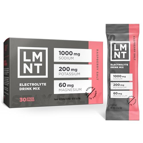 LMNT Zero Sugar Electrolytes - Raspberry Salt | Drink Mix | 30-Count | Amazon (US)