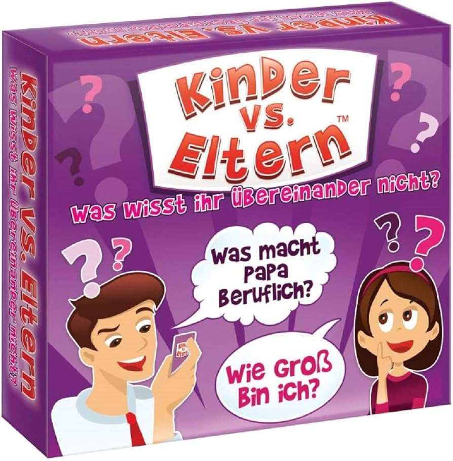 Brettspiele für Kinder Spaß Familienspiele für Kinder 6+ Partyspiel Kinder vs Eltern was wisst... | Amazon (DE)