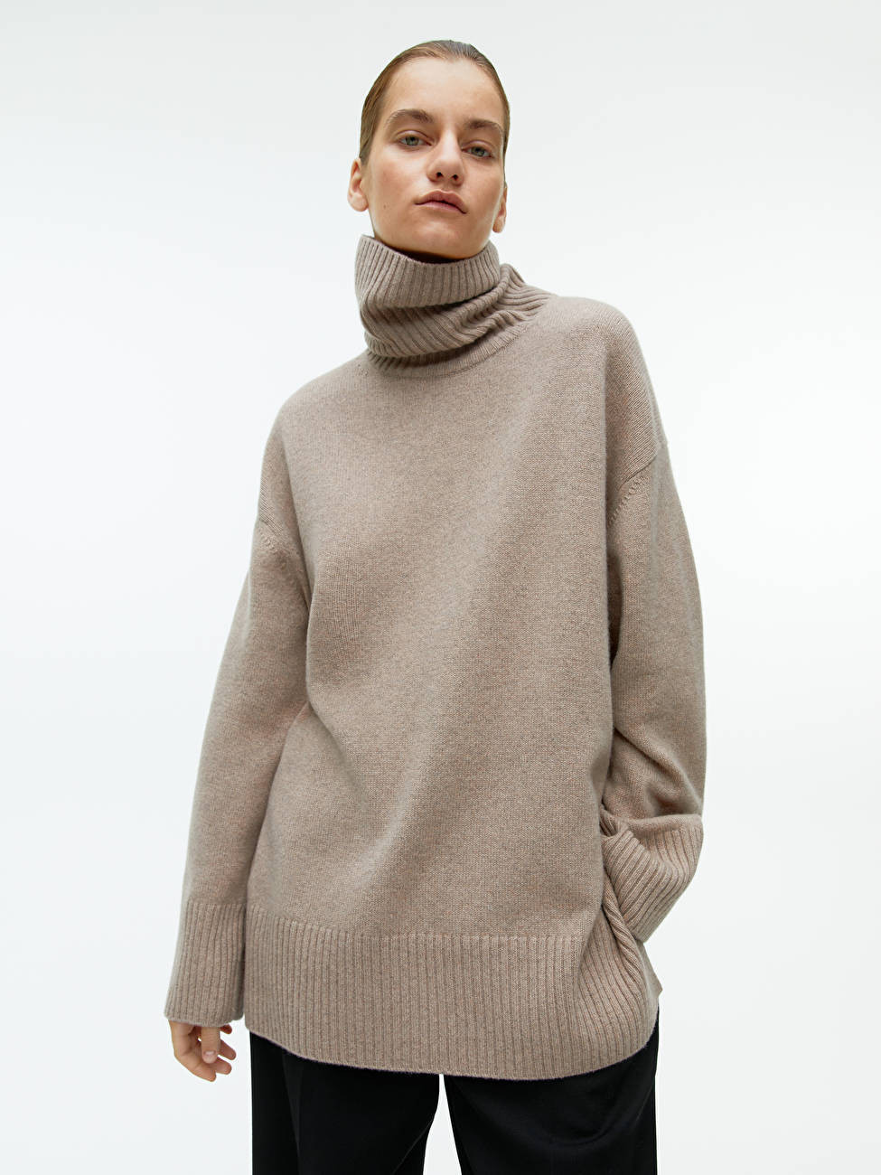 Oversized Cashmere Roll-Neck Jumper | ARKET (US&UK)